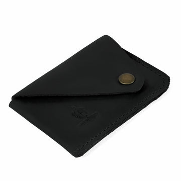 Handcrafted Black Leather Wallet – Minimalist & Stylish