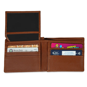 Classic Brown Leather Wallet – Spacious & Elegant