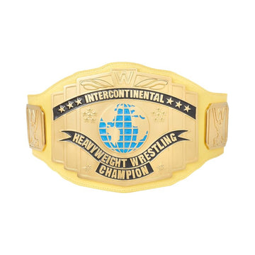 WWF Intercontinental Heavyweight Wrestling Championship Belt Replica - Adult Size - Yellow