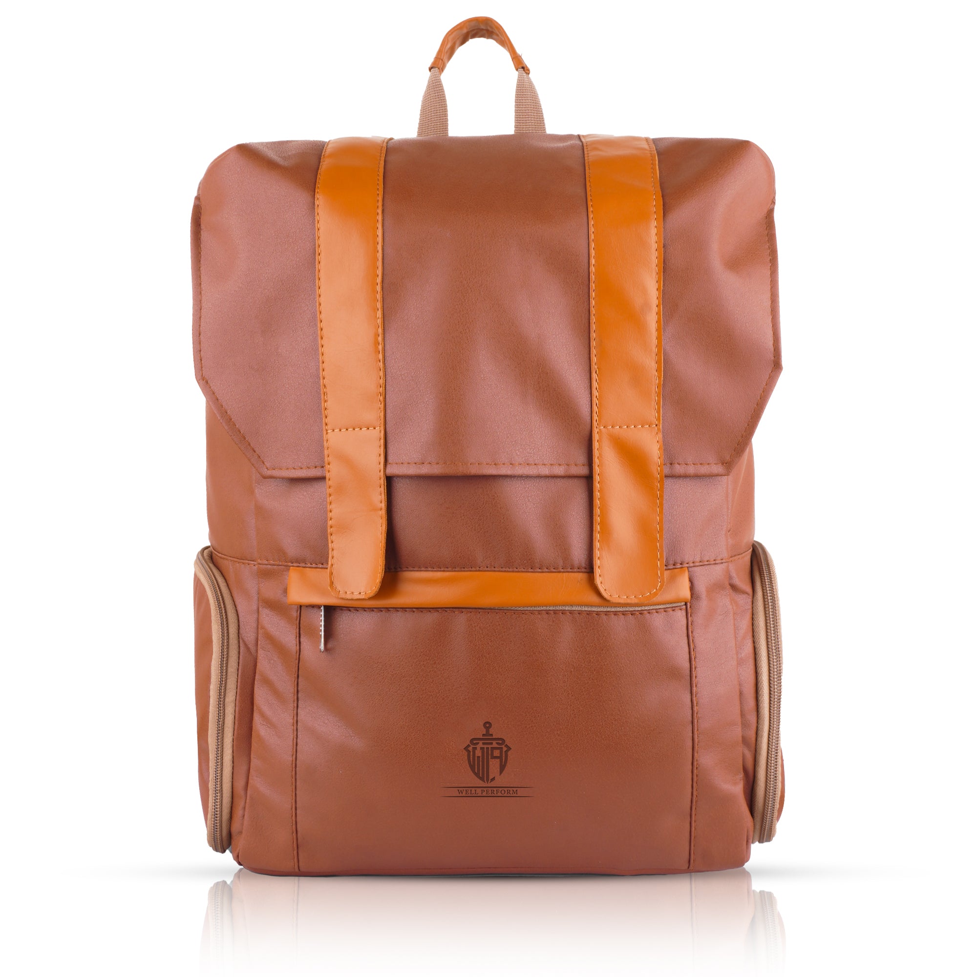 Stylish Brown Leather Backpack – Durable & Trendy Travel Bag