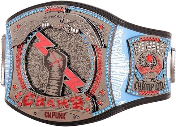 CM PUNK Signature Spinner Championship Title Belt Replica - Adult Size