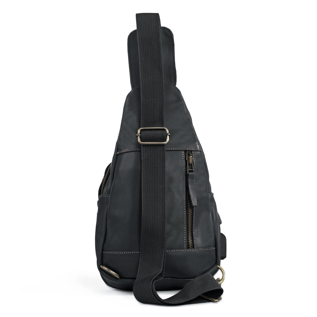 Black Leather Sling Bag – Stylish & Functional for Everyday Use