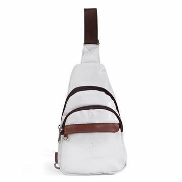 White Leather Sling Bag – Sleek & Trendy Crossbody for Everyday Use