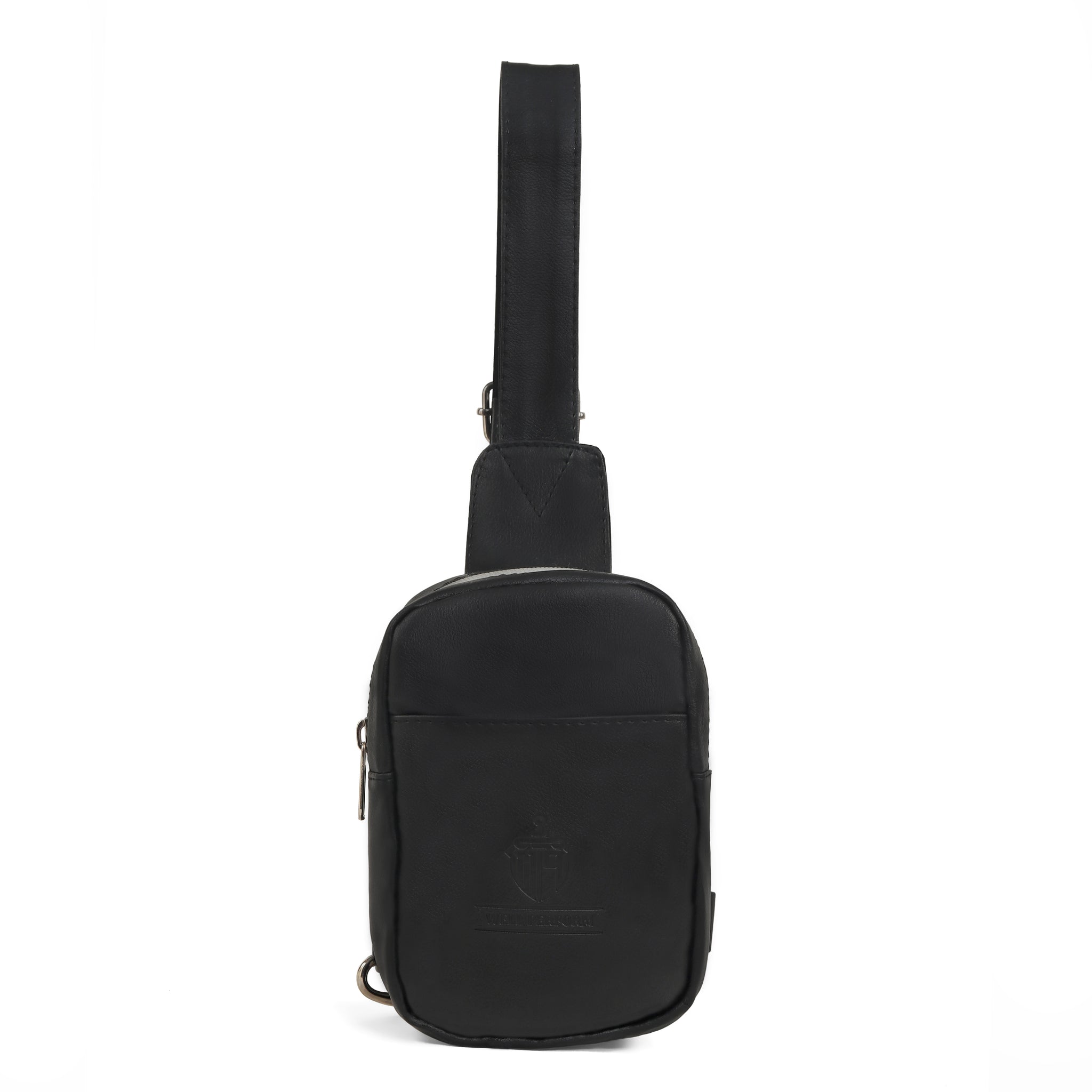 Minimalist Black Leather Sling Bag – Sleek & Versatile Crossbody for Everyday Use