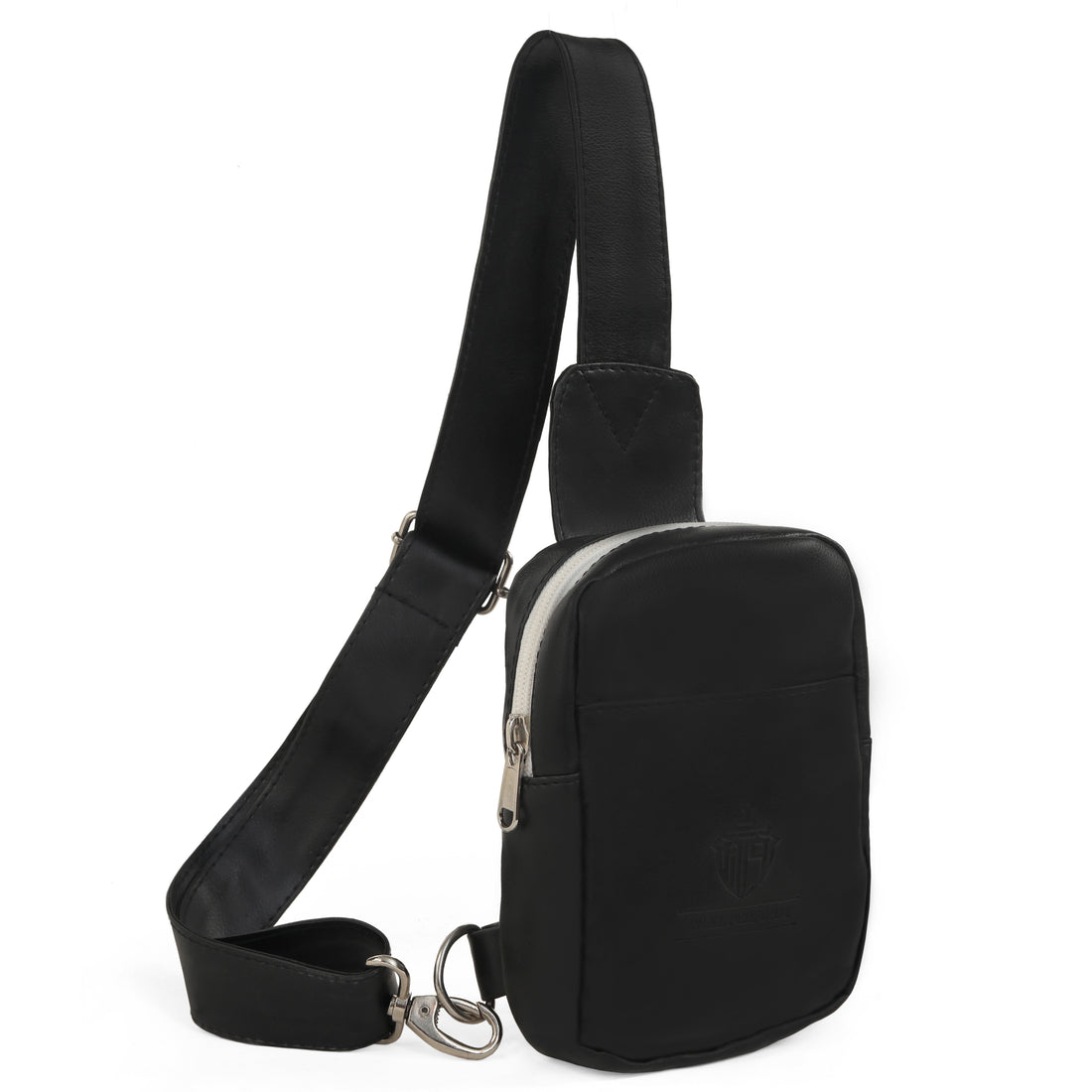 Minimalist Black Leather Sling Bag – Sleek & Versatile Crossbody for Everyday Use