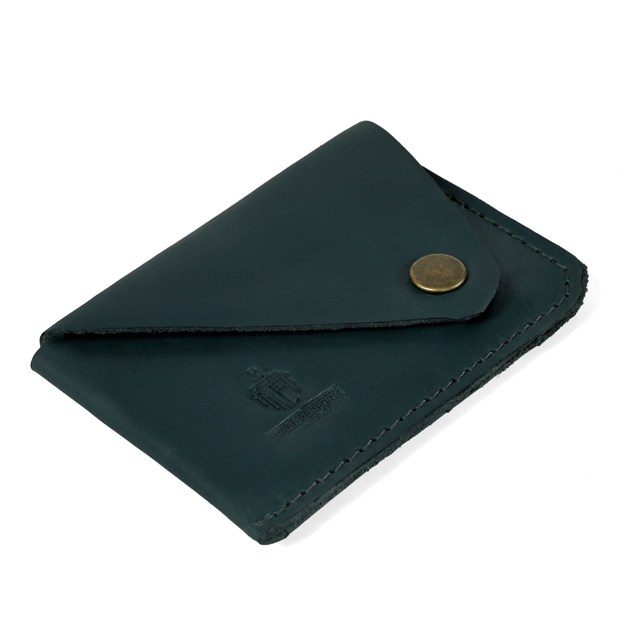 Minimalist Green Leather Coin Pouch – Handcrafted & Stylish