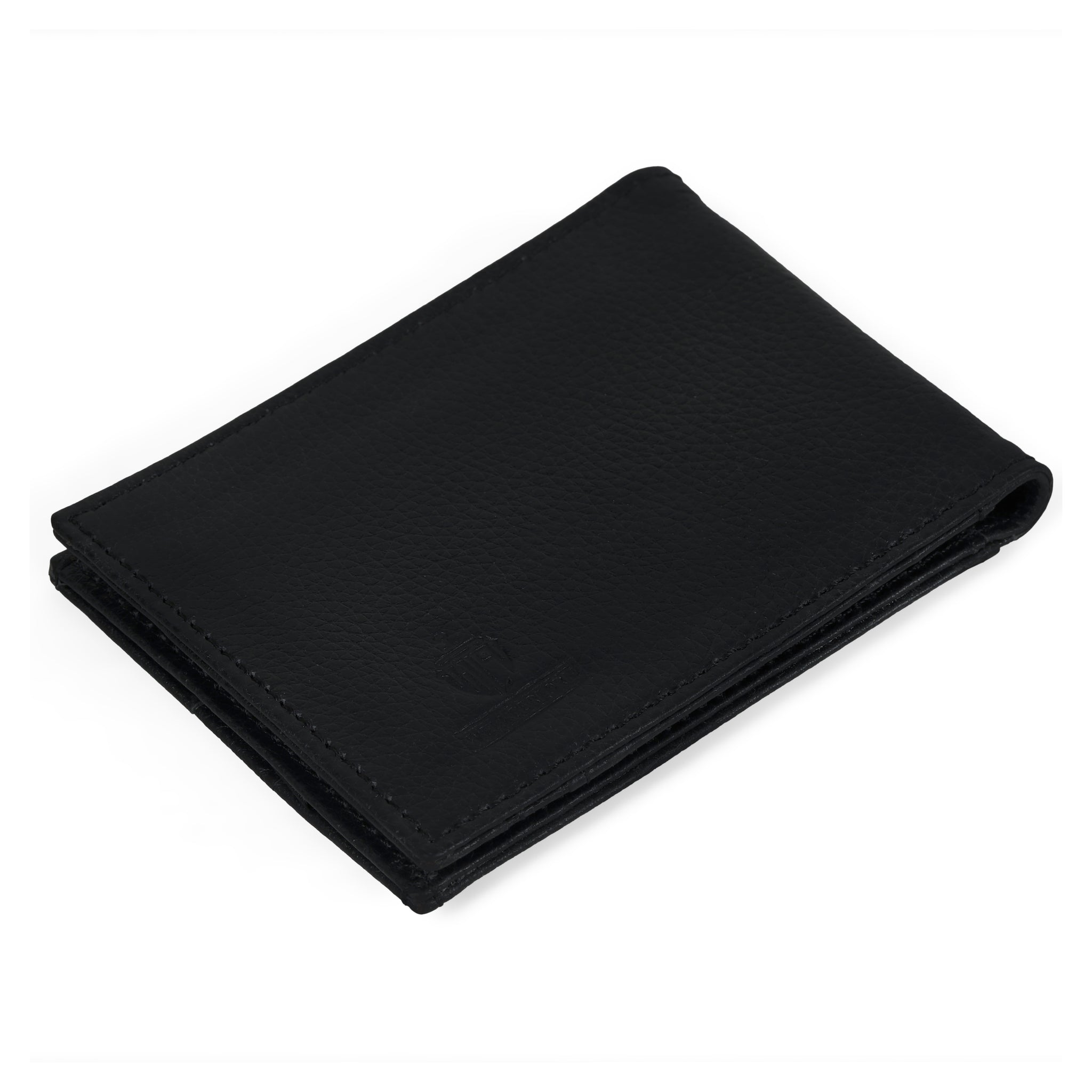 Classic Black Leather Trifold Wallet for Men – Sleek & Durable