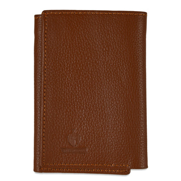 Premium Brown Leather Trifold Wallet for Men – Elegant & Functional