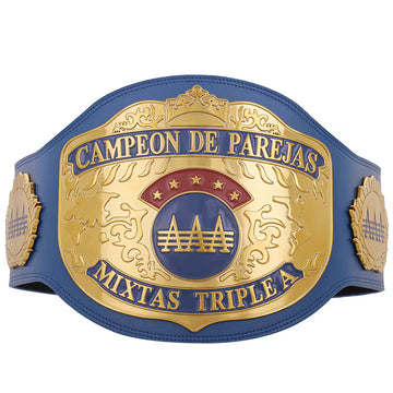 AAA World Mixed Tag Team Championship Title Belt Replica