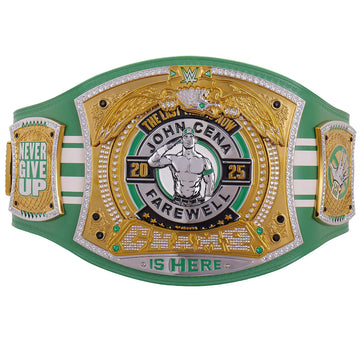 John Cena Farewell Tour 2025 Boston Spinner Championship Replica Title Belt