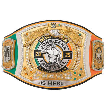 John Cena Farewell Tour 2025 Dublin Spinner Championship Replica Title Belt
