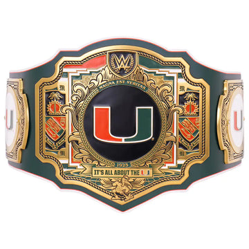 Miami Hurricanes Legacy Championship Title Belt Replica